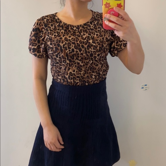 Zara leopard top. Fits s - Picture 2 of 8